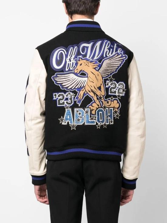  오프화이트 봄버 자켓 OMJA097S23LEA0011069 black - OFF WHITE