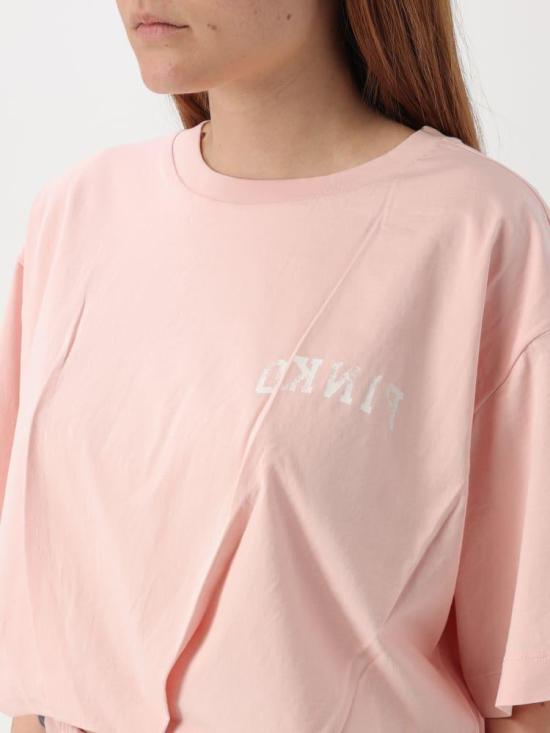  핑코 반팔 티셔츠 104257A2C0 P67 Rossore corallo - PINKO