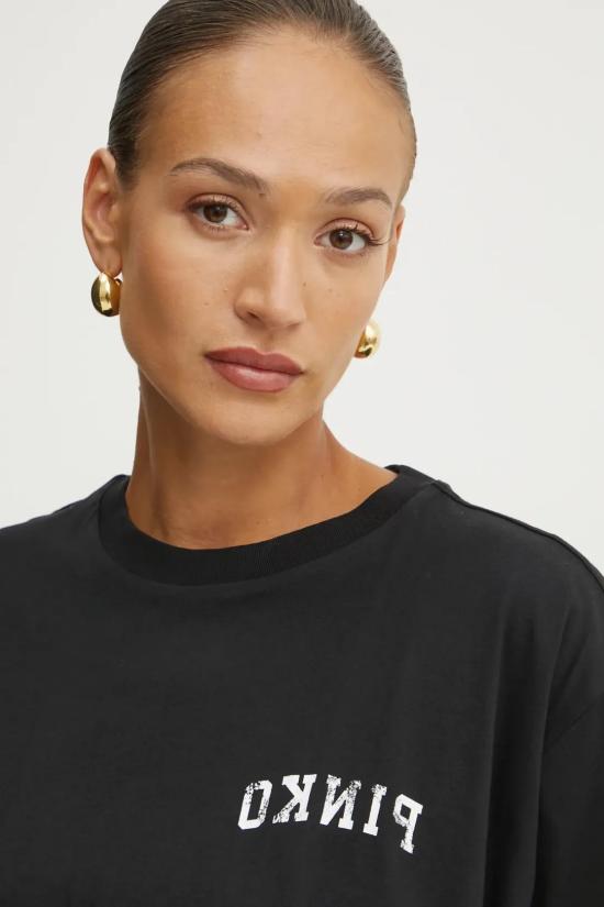  핑코 반팔 티셔츠 104257A2C0 Z99 Nero limousine - PINKO