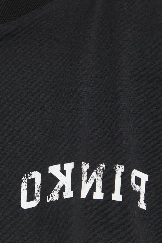  핑코 반팔 티셔츠 104257A2C0 Z99 Nero limousine - PINKO