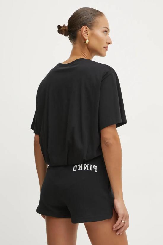  핑코 반팔 티셔츠 104257A2C0 Z99 Nero limousine - PINKO