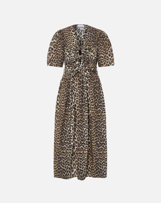 25FW 가니 미디 원피스 W0373 943 Brown