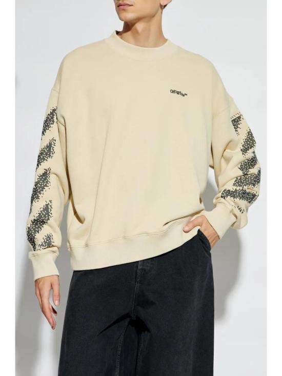  오프화이트 긴팔 티셔츠 OMBA054F24FLE0036110 beige - OFF WHITE