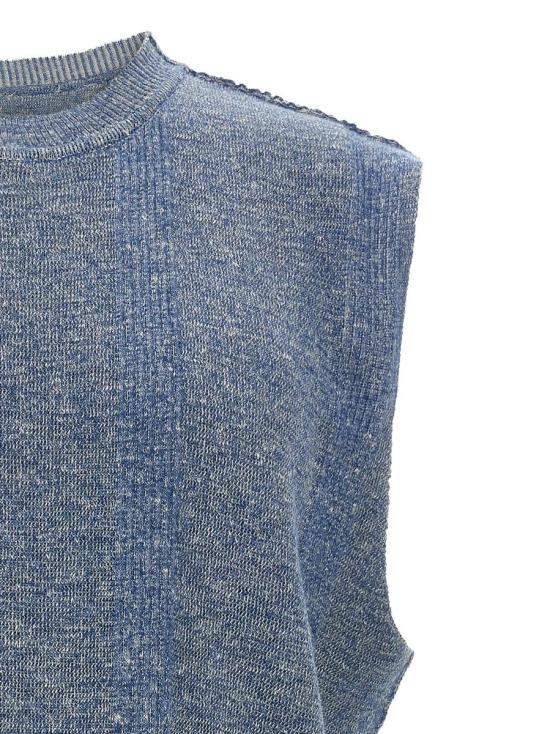  마르지엘라 니트 베스트 S50FB0107M13097529F BLUE - MAISON MARGIELA