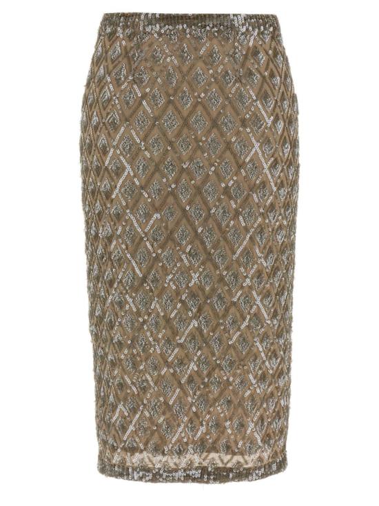 25SS 파로쉬 숏 스커트 D621510GILD038 Beige - PAROSH