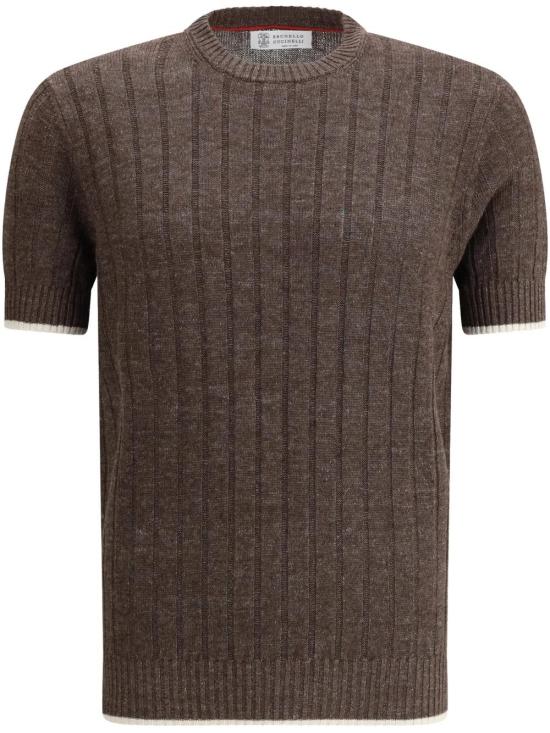  브루넬로 쿠치넬리 반팔 티셔츠 M2L707600 brown
