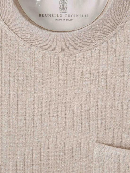  브루넬로 쿠치넬리 반팔 티셔츠 MW8651376MW8651376 beige - BRUNELLO CUCINELLI