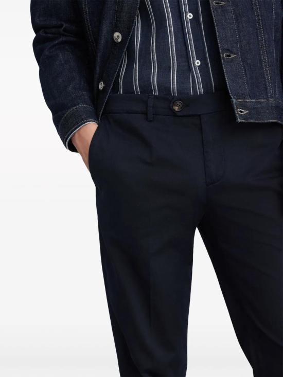  브루넬로 쿠치넬리 미드 라이즈 슬림 핏 치노 치노 팬츠 M289LI1770C2517 - BRUNELLO CUCINELLI