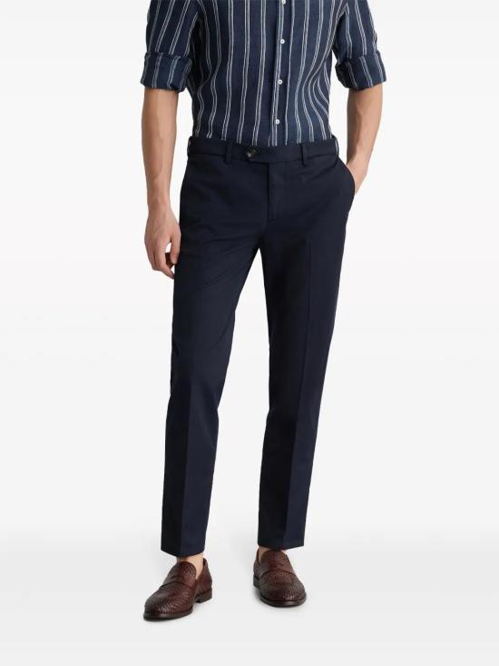  브루넬로 쿠치넬리 미드 라이즈 슬림 핏 치노 치노 팬츠 M289LI1770C2517 - BRUNELLO CUCINELLI