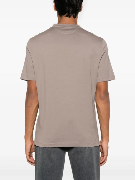  브루넬로 쿠치넬리 반팔 티셔츠 M0B138440C2421 brown - BRUNELLO CUCINELLI