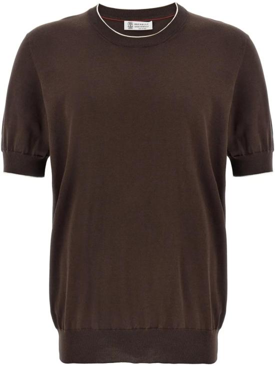  브루넬로 쿠치넬리 반팔 티셔츠 M29805200CKQ12 brown
