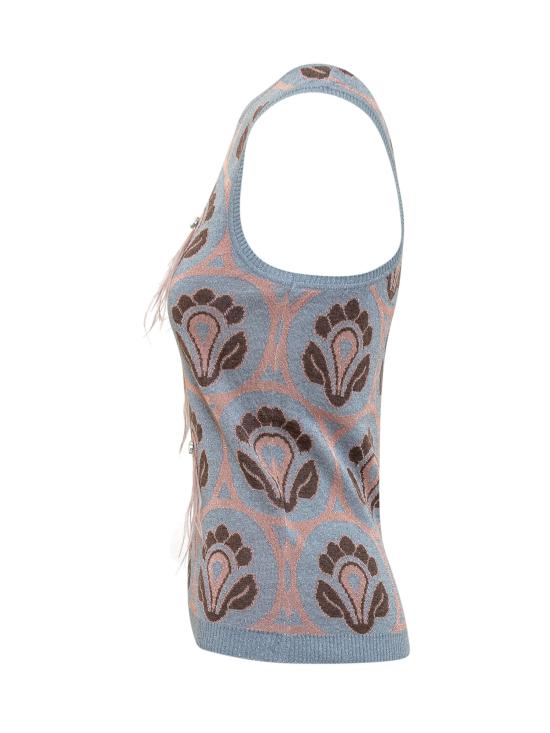  에트로 민소매 티셔츠 WRKE0120AR237 X0880 STAMPA FDO AZZURRO - ETRO