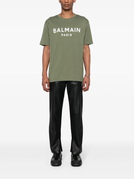  발망 반팔 티셔츠 CH0EG000BB73 khaki - BALMAIN