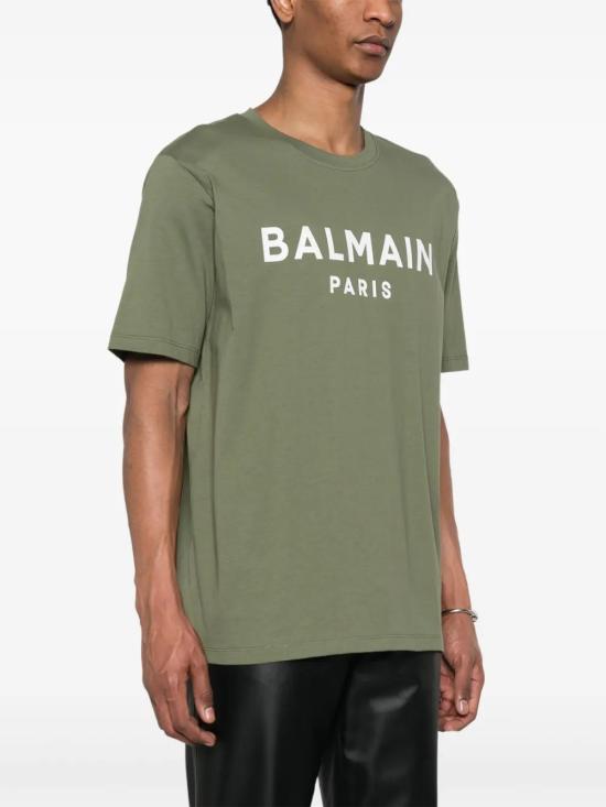  발망 반팔 티셔츠 CH0EG000BB73 khaki - BALMAIN