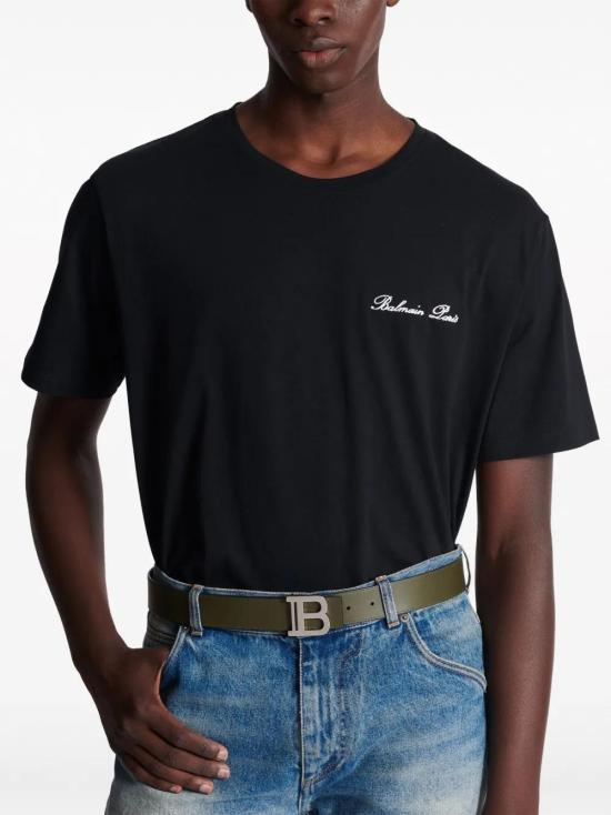  발망 가죽 벨트 CM1WJ000LRMC black - BALMAIN