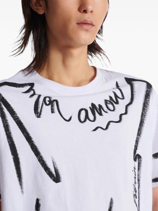  발망 반팔 티셔츠 EH1EG010GE35 white - BALMAIN