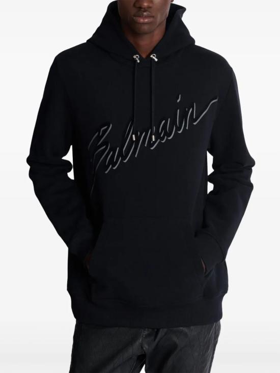  발망 후드 티셔츠 EH1JT047BC86 black - BALMAIN