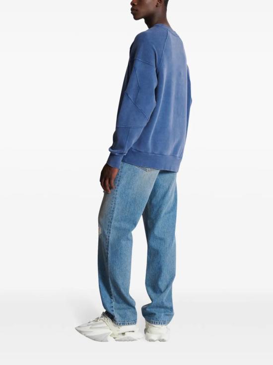  발망 긴팔 티셔츠 EH1JS007BC89 indigo - BALMAIN