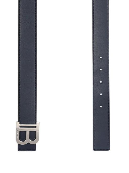  발망 가죽 벨트 BM1WJ000LCAD navy - BALMAIN