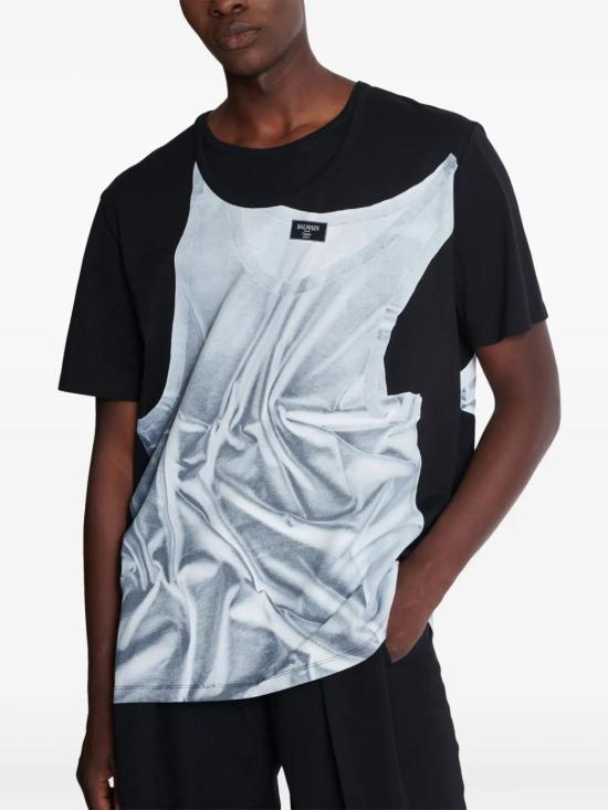  발망 반팔 티셔츠 EH1EG028GE37 black - BALMAIN