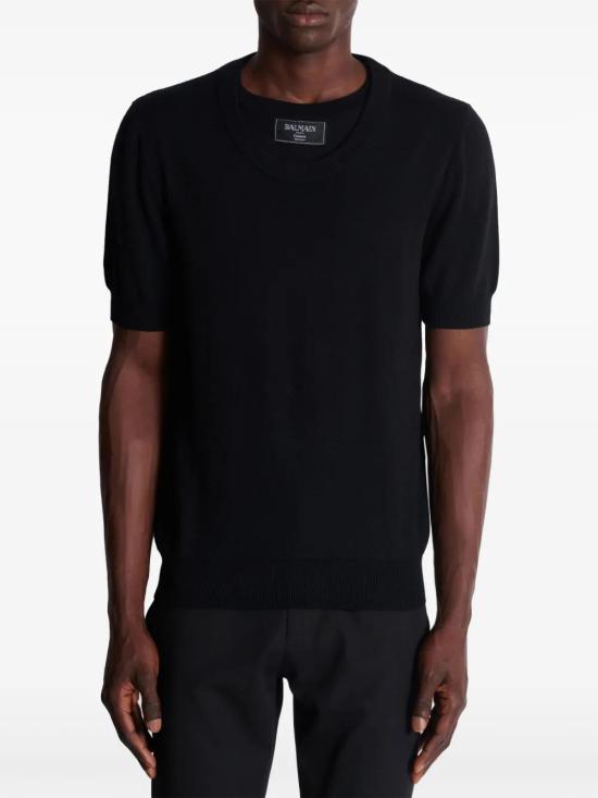  발망 반팔 티셔츠 EH1AL027KH92 black - BALMAIN