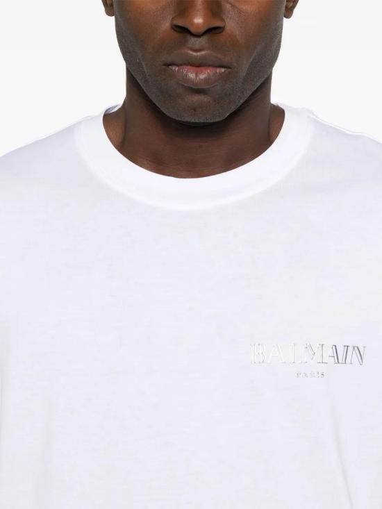  발망 반팔 티셔츠 EH1EF000GD84 white - BALMAIN