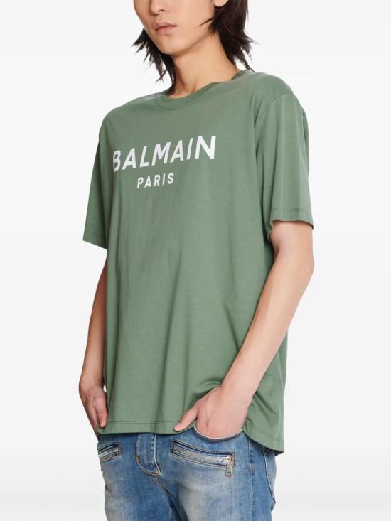  발망 반팔 티셔츠 EH1EG010BB73 green - BALMAIN