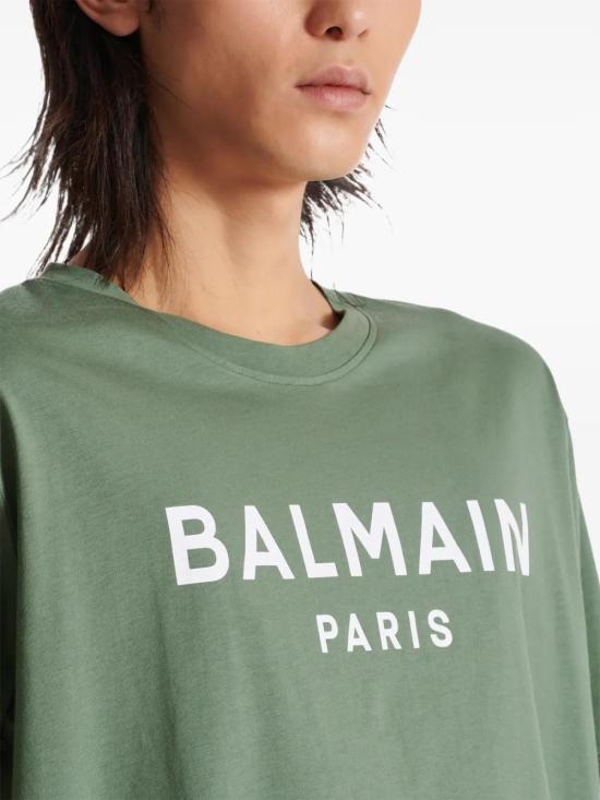  발망 반팔 티셔츠 EH1EG010BB73 green - BALMAIN