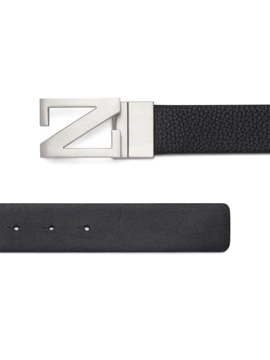  에르메네질도제냐 가죽 벨트 LHBOVB027AZ black - ERMENEGILDO ZEGNA