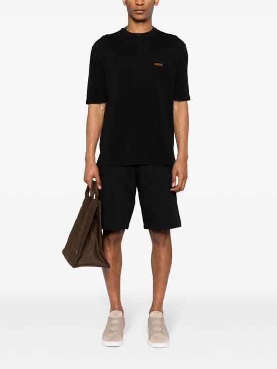  에르메네질도제냐 반팔 티셔츠 UDC9XA7C10 black - ERMENEGILDO ZEGNA