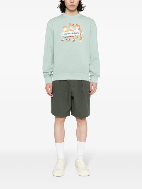  메종키츠네 긴팔 티셔츠 MM00310KM0129P417 blue - MAISON KITSUNE