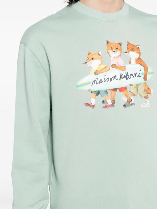  메종키츠네 긴팔 티셔츠 MM00310KM0129P417 blue - MAISON KITSUNE
