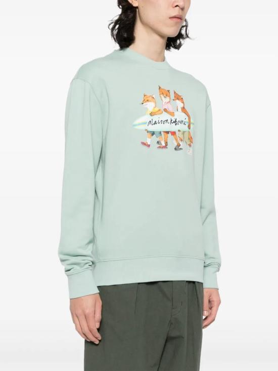  메종키츠네 긴팔 티셔츠 MM00310KM0129P417 blue - MAISON KITSUNE