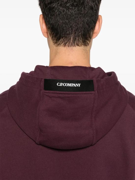  씨피 컴퍼니 후드 티셔츠 17CMSS024A005086W plum - C.P. COMPANY
