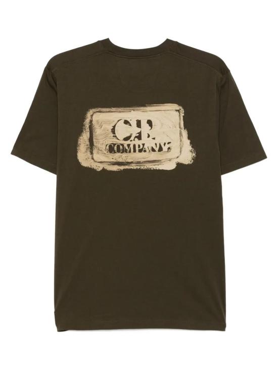  씨피 컴퍼니 반팔 티셔츠 18CMTS143A006586W moss - C.P. COMPANY