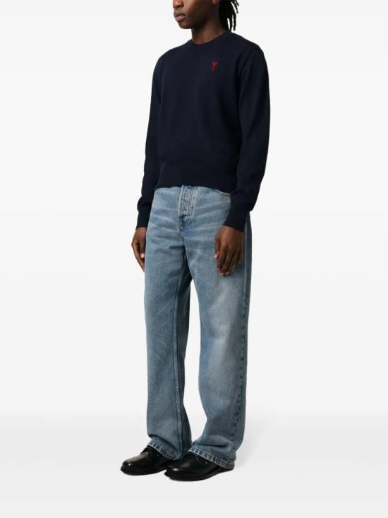  아미 스웨터 E25BFHKS111KN0025 navy - AMI