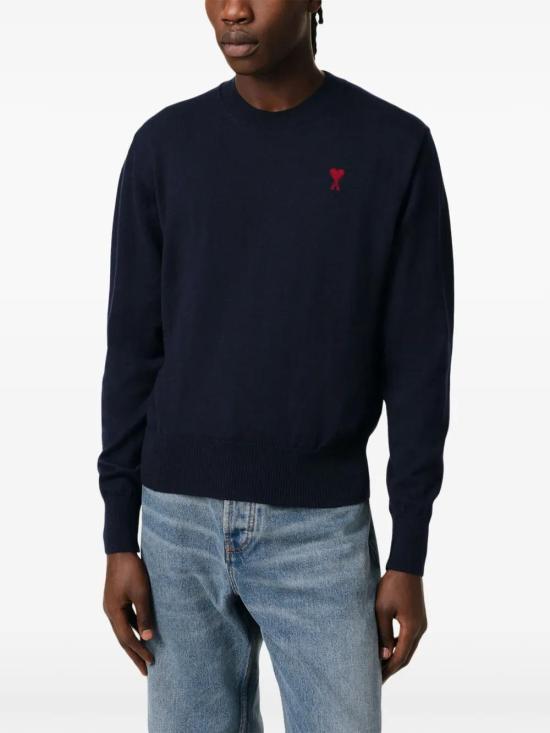  아미 스웨터 E25BFHKS111KN0025 navy - AMI