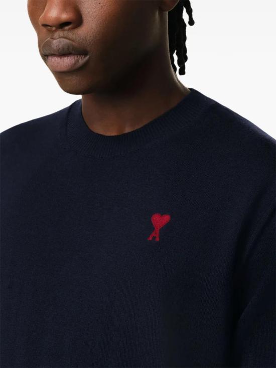  아미 스웨터 E25BFHKS111KN0025 navy - AMI