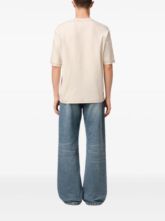  아미 반팔 티셔츠 E25HTS029JE0118 cream - AMI