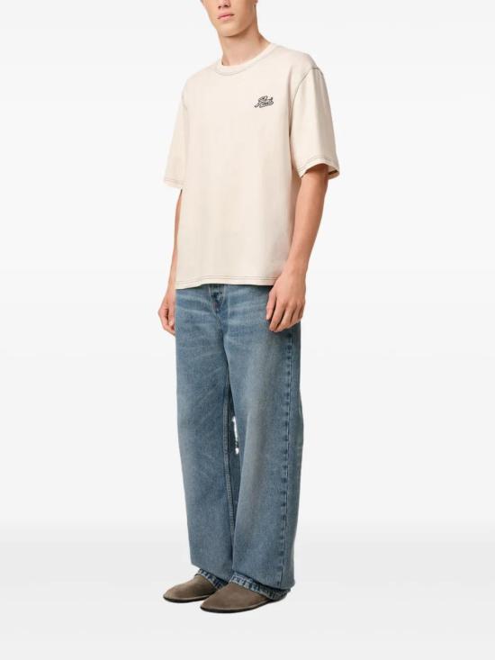  아미 반팔 티셔츠 E25HTS029JE0118 cream - AMI