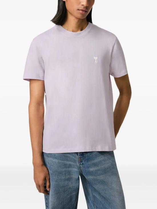  아미 반팔 티셔츠 E25HTS060724 lilac - AMI
