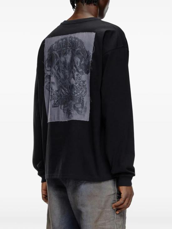  디젤 긴팔 티셔츠 A148760ALAX black - DIESEL