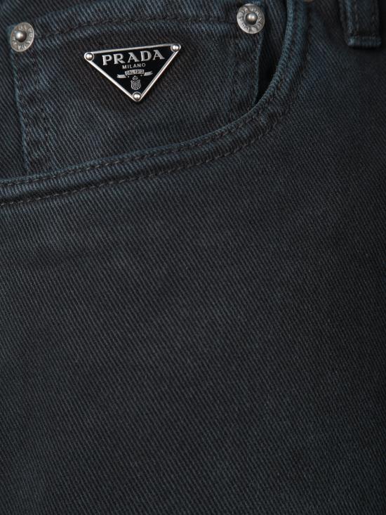 25SS 프라다 스트레이트 팬츠 GEP358 148J F0557 Black - PRADA