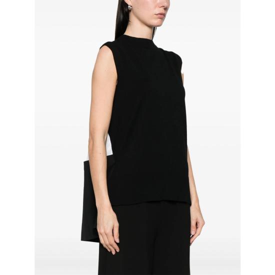 25SS 사카이 민소매 티셔츠 25 07850 004 BLACK - SACAI