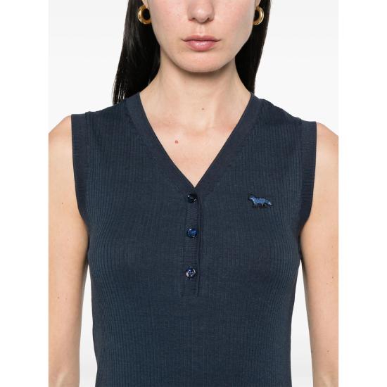 25SS 메종키츠네 롱 원피스 OW01618KJ0134 INBLU BLUE - MAISON KITSUNE