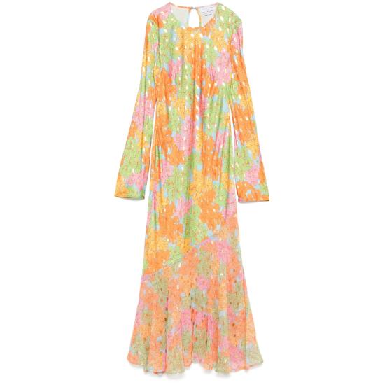 25SS Never Fully Dressed 롱 원피스 NFDDR1856 ALAIA BLUE GREEN PINK