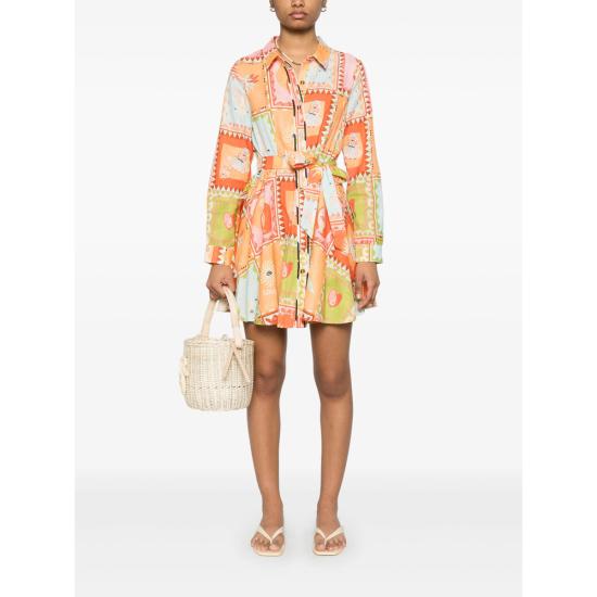 25SS Never Fully Dressed 숏 원피스 NFDDR1781 LAUREN MULTI ORANGE PINK - OTHER BRANDS