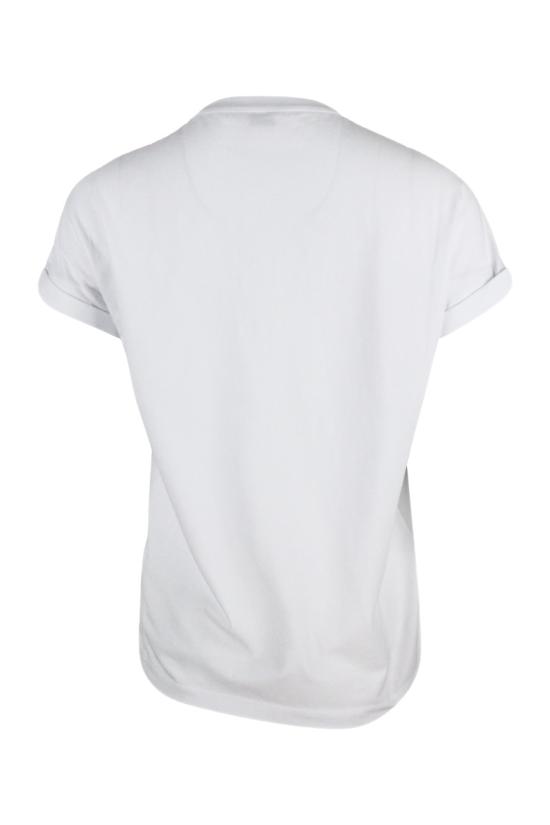25SS 브루넬로 쿠치넬리 반팔 티셔츠 M0T18BB300 C159 White - BRUNELLO CUCINELLI