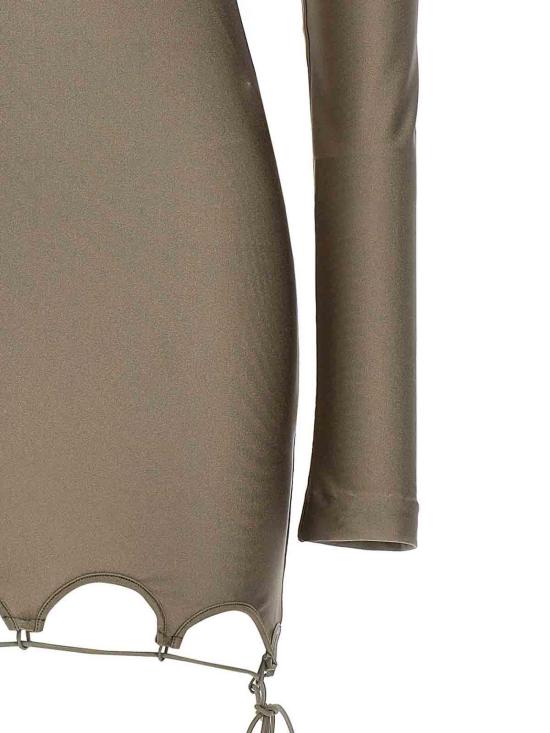  디 아티코 미디 스커트 238WCA229PA44390 Beige - THE ATTICO