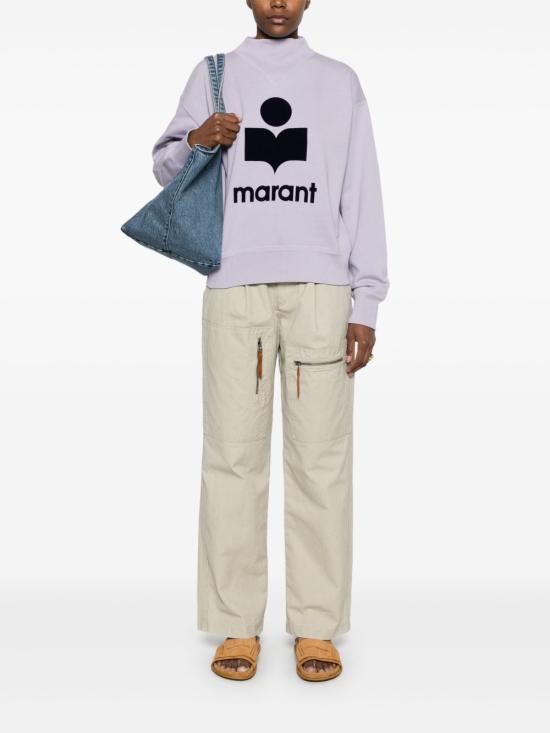 25SS 이자벨마랑 MOBY 모비 로고 스웨트셔츠 SW0003FAA1M07ELCDN LILAC DARK NAVY DOM - ISABEL MARANT